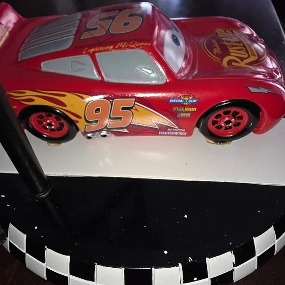 Disney Pixar Cars Lightning McQueen Table Lamp Red Race Car Kids Decor BOT-RW120 - Picture 4 of 5